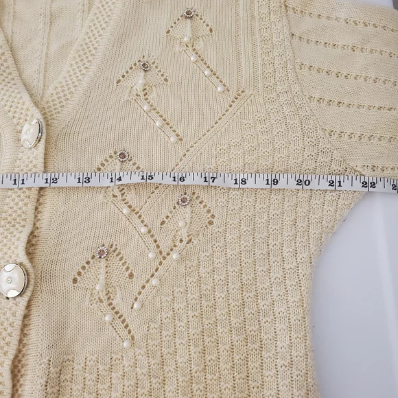 Vintage Pearl & Braid Embroidered Cardigan - Picture 10 of 12